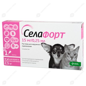 Вет. Селафорт д/кош. и соб. до 2,5кг