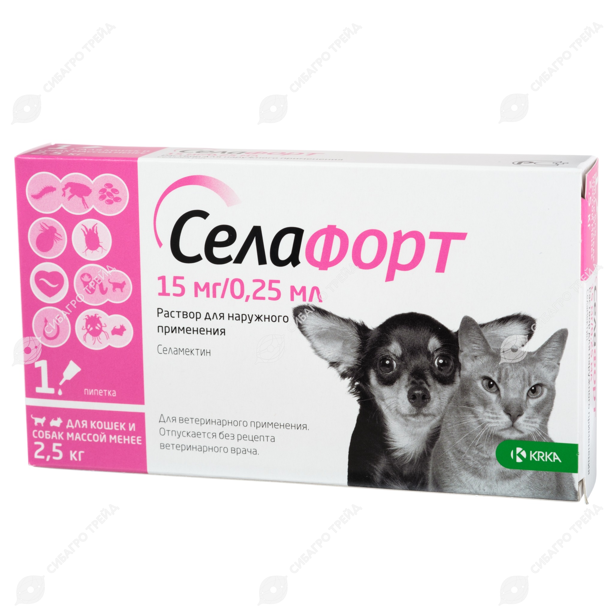 Вет. Селафорт д/кош. и соб. до 2,5кг